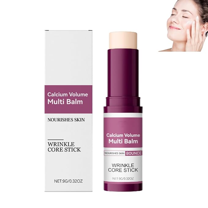 Calcium Multi Balm, Calcium Volume Multi Balm, Wrinkle Core Stick, Korean Collagen Moisturing Stick, Intensive Repair, Keep The Skin Firming Moist and Smooth for Eyes, Neck and Forehead (1)