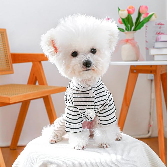 Dog Stylish Overalls Comfortable Puppy One Piece Outfits Summer Bib Overalls for Small Dogs Cute Pet Jumpsuit Onesie Chihuahua Yorkies Birthday Holiday Clothes Costume
