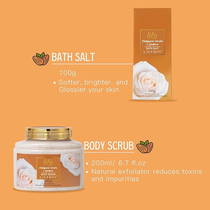 Mother's Day Gift Basket for Mom, Gifts for Women, Spa Gift Basket for Women - Vanilla Bath and Body Gift Basket Set, Pampering Spa Kit | Christmas Birthday, Perfect Holiday Gift for All Occasion