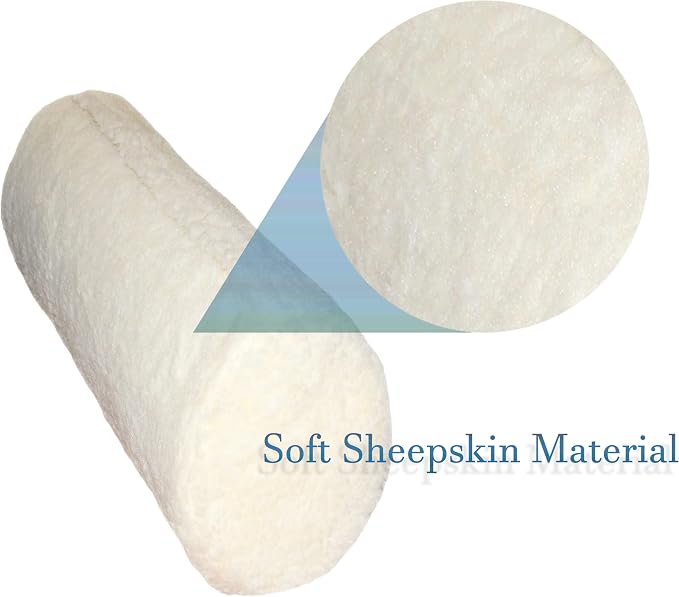 Rehabilitation Advantage Body Positioning Sheepskin Cylinder Bolster 8 Inch x 24 Inch