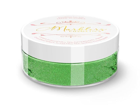 MARBLERS Fine Natural Mica Powder [Grass Green] 0.11oz (3g) | Highly Pigmented | Non-Toxic, Vegan, Cruelty-Free | Eyeshadow, Body Butter, Nail Polish, Nail Art | Party, Body, Face Makeup