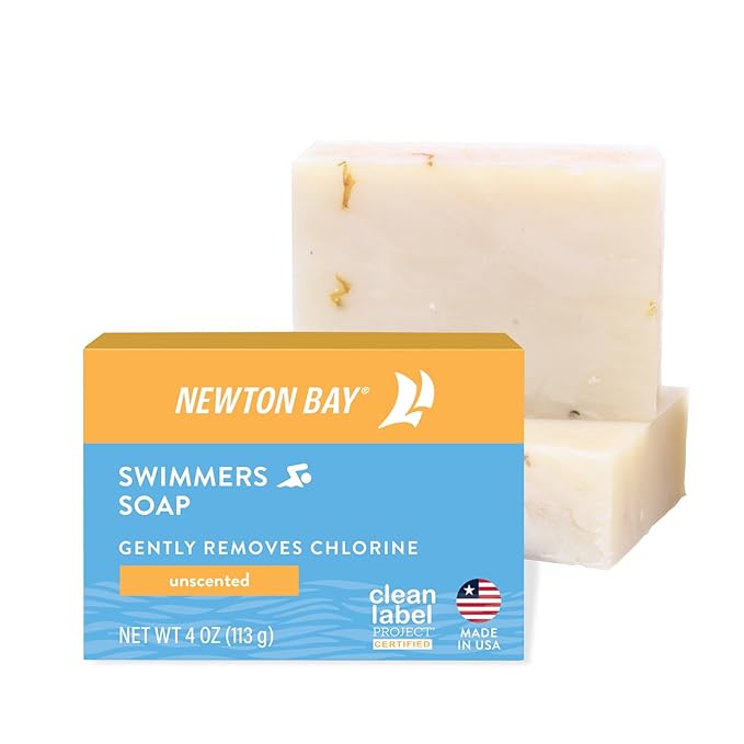 Swimmers Soap | All Natural Body and Face Wash Soap Bar | Gently Washes Away Chlorine After Swimming | Revitalizes Sensitive Skin | 2-Pack of 4 Ounce Soap Bars