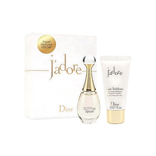 Dior J'adore Perfume for Women Mini Fragrance Gift Set EDP & Body Lotion Duo Travel Set