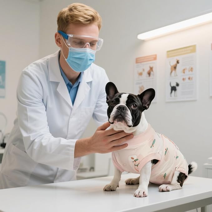 Kuoser Recovery Suit for Dogs Cats, Soft Dog Surgery Suit Female Male Spay | Professional Dog Onesie for Surgery, Substitute E-Collar & Cone, Prevent Licking Dog surgical suit Pet Neuter Suit