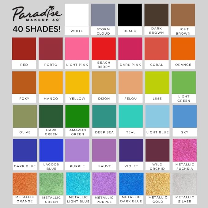 Mehron Makeup Paradise Makeup AQ Pro Size | Stage & Screen Performance, Face & Body Painting, Beauty, Cosplay, and Halloween | Water Activated Face Paint, Body Paint 1.4 oz (40 g) - Teal