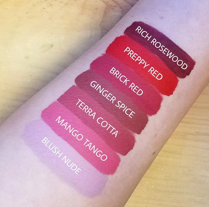 Aromi Maroon Matte Liquid Lipstick | Dark Red Lip Color with Warm Undertones, Bordeaux, Vegan, Cruelty-free, Long-wear (Rich Rosewood)