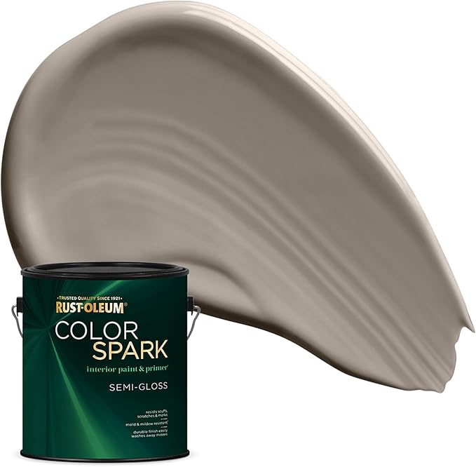 Rust-Oleum Color Spark Interior Paint and Primer in One, Semi-Gloss, Hammerhead, 1 Gallon