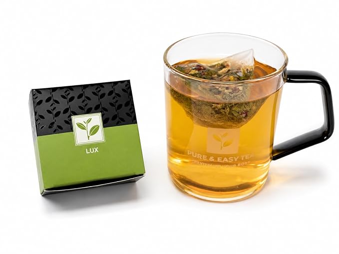 Pure And Easy Tea, Verdant Green Tea Sampler, 5 Whole Leaf Green Tea Blends, Premium Green Tea Gift Set, 15 BPA-Free Plant-Based Tea Bags (52.5g)
