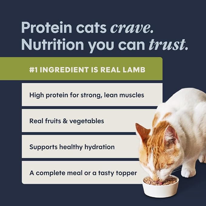Instinct Pate Entrees, Wet Canned Cat Food, Real Lamb, 3 oz (24 Count) | Rich & creamy pate texture, high protein, real lamb, whole-food ingredients, grain-free, hydration support
