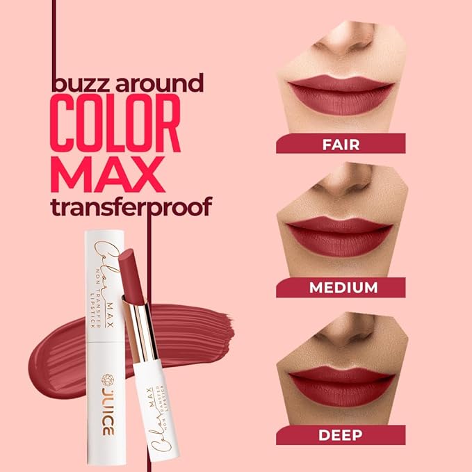 JUICE Color Max-The Max Performing Power Lipstick With Goodness Of Bio Retinol, Transfer-Proof Long Lasting Fuchsia Fantasy - M03 2.3 G Pack Of 1