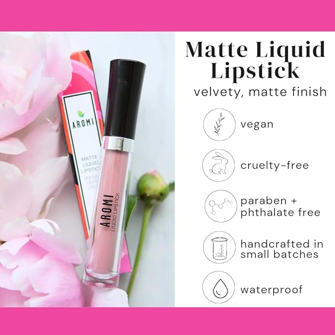 Aromi Olive Green Matte Liquid Lipstick | Sage Lip Color, Vegan, Cruelty-free, Waterproof, Smudge and Smear Proof, Long-Lasting (Olive You)