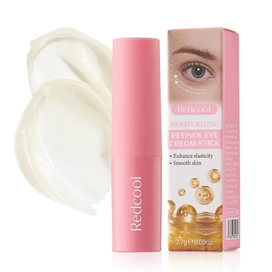 Retinol Eye Balm Stick - Under Eye Cream for Dark Circles & Puffiness with Caffeine, Collagen & Hyaluronic Acid, Eye Cream Anti Aging, Reduces Fine Lines, Wrinkles & Bags, Hydrating Retinol Eye Cream
