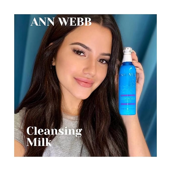 Facial Milk Cleanser - Gentle Daily Face Wash for All Skin Types. Thick, Hydrating, Moisturizing Cleanser w/Lactic Acid AHA Nourish & Rejuvenate 16oz