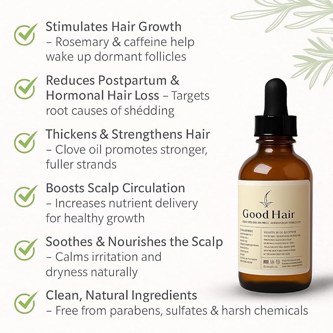 Hair Growth Serum/Leave In/Non Greasy/Natural/Very effective/Postpartum Hair Growth Serum/hormonal
