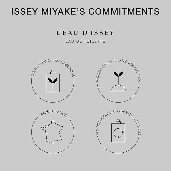 Issey Miyake L'Eau d'Issey Eau de Toilette - Fragrance for Women - Floral & Aquatic, Inspired by the Purity of Water - With Notes of White Flowers, Lotus Rose Accord & Precious Woods Accord - 3.4 oz