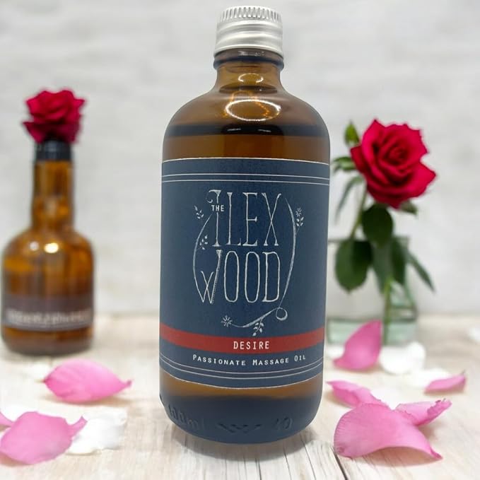 The Ilex Wood - Desire - Vegan Natural Passionate Spa Massage Oil, Handmade - 3.38 fl oz (100ml)