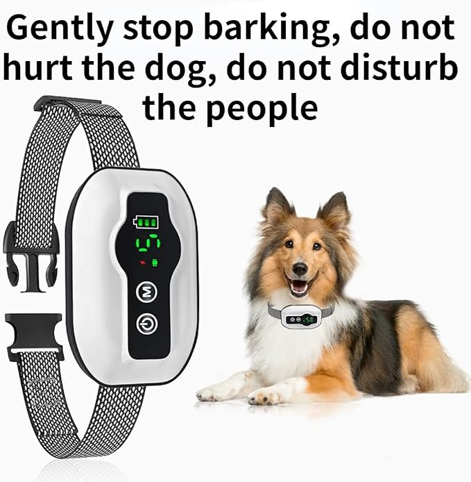Dog Bark Collar,Rechargeable Smart Barking Collar, Anti Barking Training Collar with Sensitivity Beep Vibration Shock, Bark Shock Collar for Large Medium Small Dogs