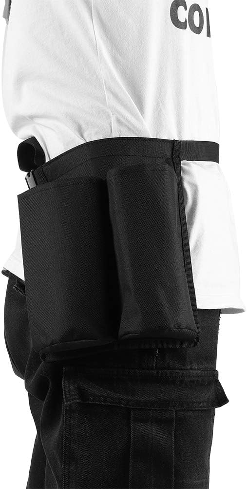 ZJchao Massage Oil Bottle Bag, Adjustable Massage Bottle Holster Massage Lotion Massage Oil Shoulder Bag, Black Hip Belt for Hiking, Running, Cycling, Traveling