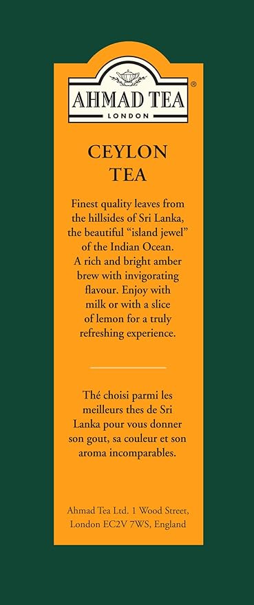 Ahmad Tea Black Tea, Ceylon Loose Leaf, 454g - Caffeinated & Sugar-Free (pack of 1)