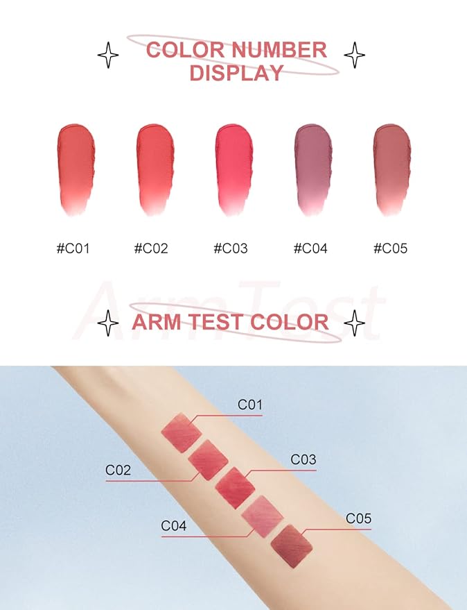 INTO YOU Matte Lipstick, Super Stay Lipstick for Women, Lip Stain Long Lasting Waterproof, Lip Mud Soft Lightweight, Smooth Lip Clay Mousse, Dual-Use For Lips And Cheek, Nude Lipstick (C5)