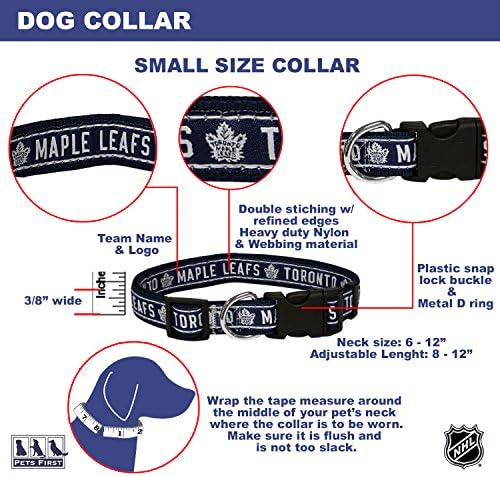 NHL Toronto Maple Leafs Collar for Dogs & Cats, Small. - Adjustable, Cute & Stylish! The Ultimate Hockey Fan Collar!