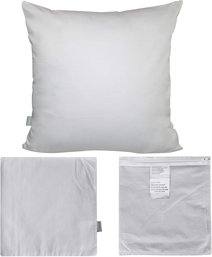 Thmyo 4-Pack 100% Cotton Comfortable Solid Decorative Throw Pillow Case, Square Cushion Cover Pillowcase Sublimation Blank Pillow Covers DIY Throw Pillowcase(18x18 inch/ 45x45cm,Light Silver Grey)