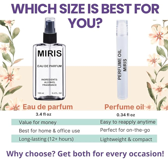 MIRIS No. 1553, Inspired by Elle, Long-Lasting Eau de Parfum for Women, Spray 3.4 Fl Oz / 100 ml