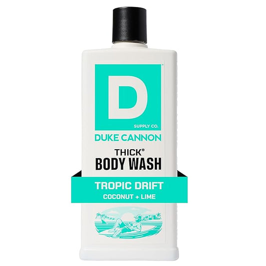 Duke Cannon THICK® Body Wash for Men – Tropic Drift, 18 oz – High-Viscosity, Moisturizing Shower Gel with Bold, Long-Lasting Scent