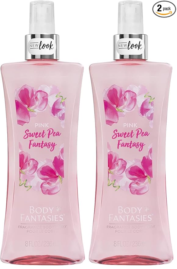 Body Fantasies Parfums De Signature for Women Sweet Pea Fantasy Body Spray 8.0 Oz, 8 Oz (Pack of 2)