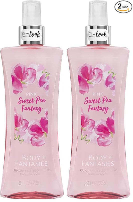 Body Fantasies Parfums De Signature for Women Sweet Pea Fantasy Body Spray 8.0 Oz, 8 Oz (Pack of 2)