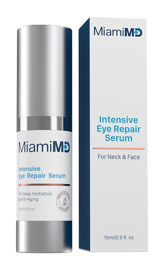 MiamiMD Eye Serum (15ml) Under Eye Treatment for Dark Circles & Crow's Feet - Serum for All Skin Type - Anti-Aging Cream - Reduces Puffiness - For Day & Night Time Use