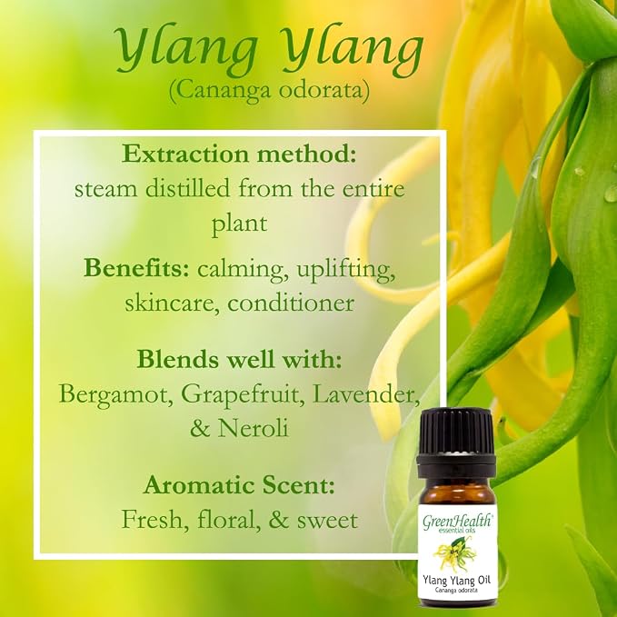 Ylang Ylang Essential Oil - 1 fl oz (100% Pure & Uncut) - Greenhealth