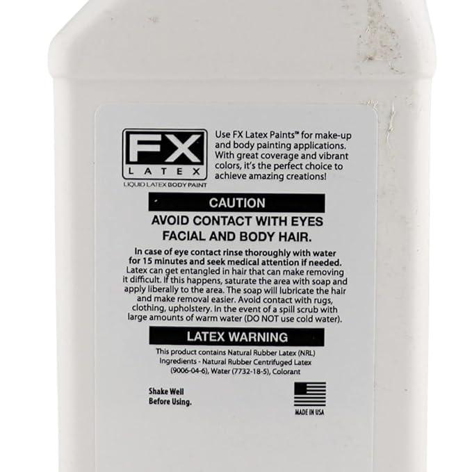 Liquid Latex - Face and Body Paint, Ammonia Free, Easy On and Off, Cosplay Makeup, Create Professional Monster, Zombie Arts 16 Oz (Burgundy)