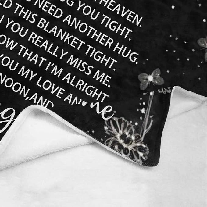 Custom Memorial Blanket with Photo - Sympathy Gift for Loss of Loved One