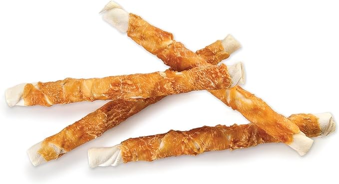 Pet 'n Shape Hide Twists – Chicken Wrapped Rawhide Dog Treats - Small Twist - 2 Pounds (Pack of 3)