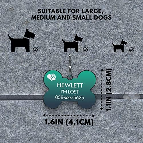QR Code Dog Tag -On Pet ID Name Tag for Dogs, Cats & Horses – Custom Personalized Noiseless Tag with Jingle-Free Fit & Online Profile Display