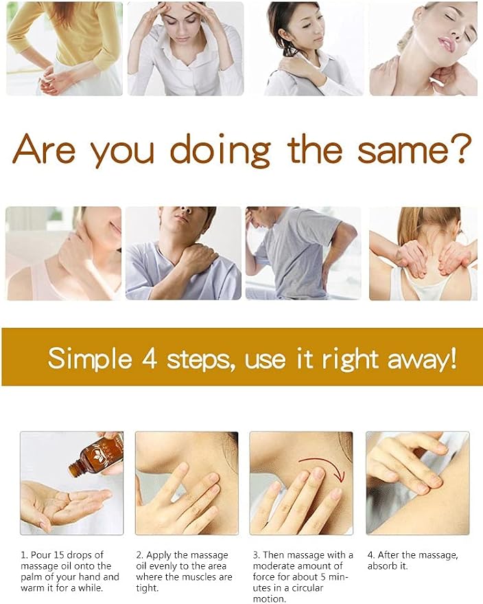 3 Pack Lymphatic Drainage Ginger Oil, Ginger Massage Oil to Promote Blood Circulation,Suitable for Body Massage。