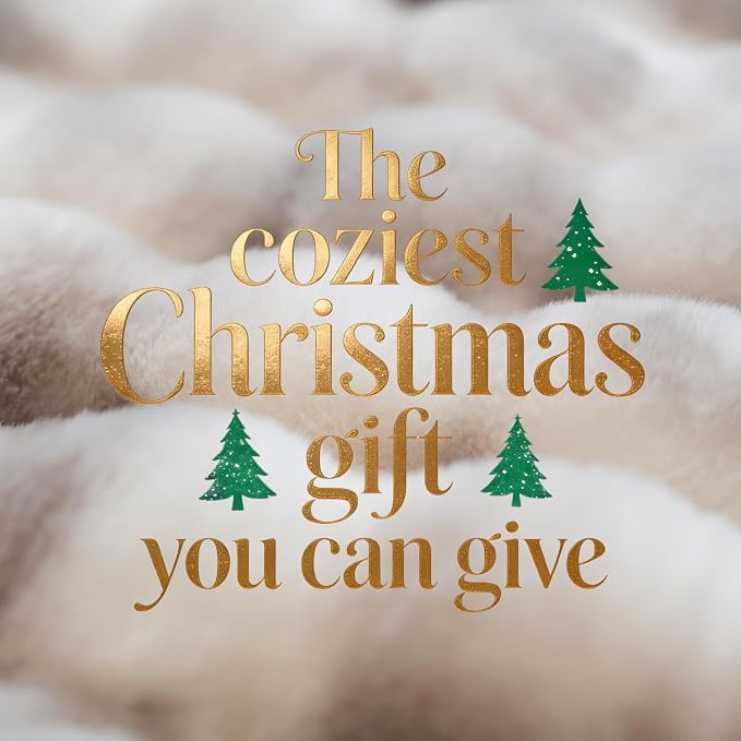 Super Comfort Oversized Warm Thick Bubble Luxury Plush Rabbit Faux Fur Throw Blanket, Fluffy Blanket,Soft Cozy Blanket for Couch Chair Bed Sofa Living Room (White, 60inX80in)