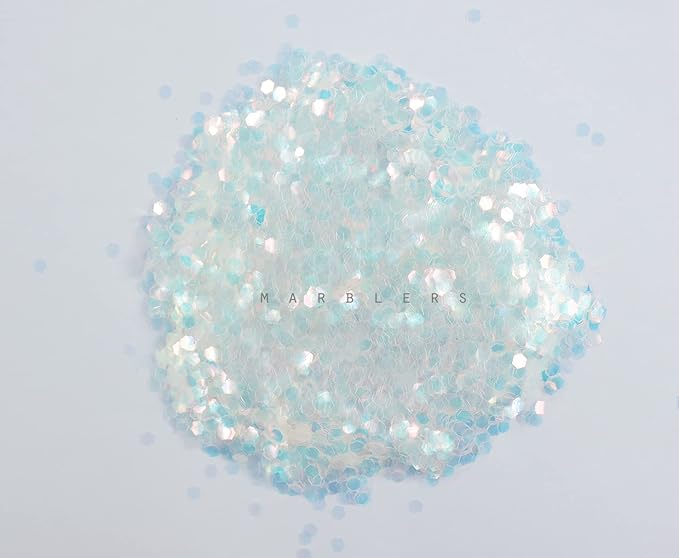 MARBLERS Chunky Rainbow Face & Body Glitter [Blue Gold] 0.18oz (5g) | Chunky | Chopped | Flake | Non-Toxic | Vegan | Cruelty-Free | Festival, Rave & Party Makeup | Eye, Hair, Nail Polish, Eyeshadow