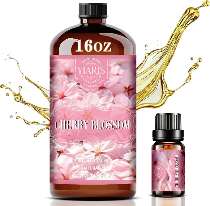 Cherry Blossom Essential Oil 16.33oz for Diffuser & Home | Delicate cherry blossom scent for diffuser, aromatherapy, spa, candle making, soap crafting, DIY, large volume