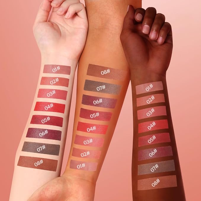 Dusty Rose Matte Lip Liner Pencil – Smooth & Moisturizing Lip Pencil for Precise Contour, Rich Color Payoff, Lightweight Everyday Lip Makeup, Twist-Up Design,01#
