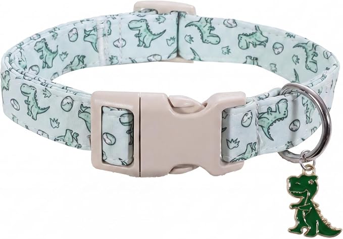 Dinosaur Dog Collar, Puppy Collar for Extra Small Dogs, XS
