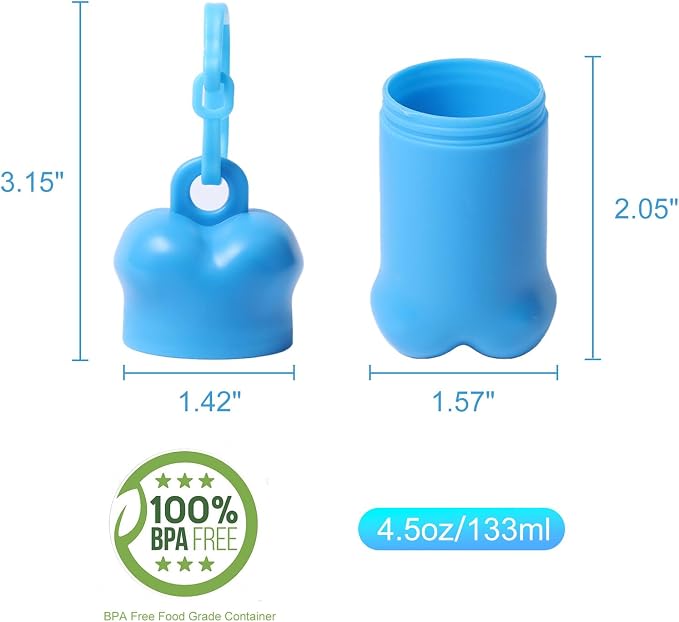 2 Pieces Portable Airtight Dog Training Treat Pouch, (Blue&Pink) | Mini Treat Holder Small Dog Treat Bag for Training, Puppy Snacks Container