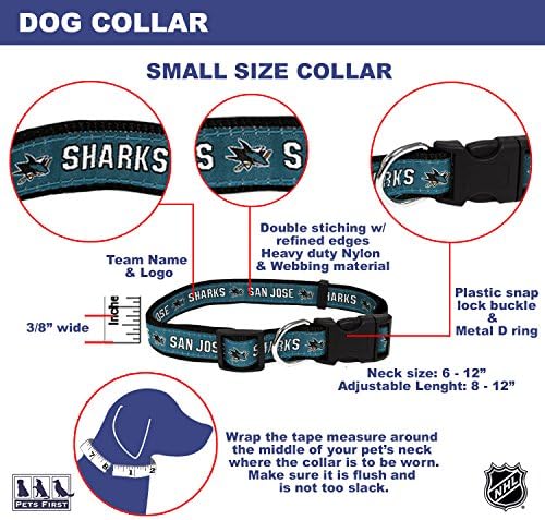 Pets First NHL Collar for Dogs & Cats. Adjustable, Cute, & Stylish! The Ultimate Hockey Fan Collar!