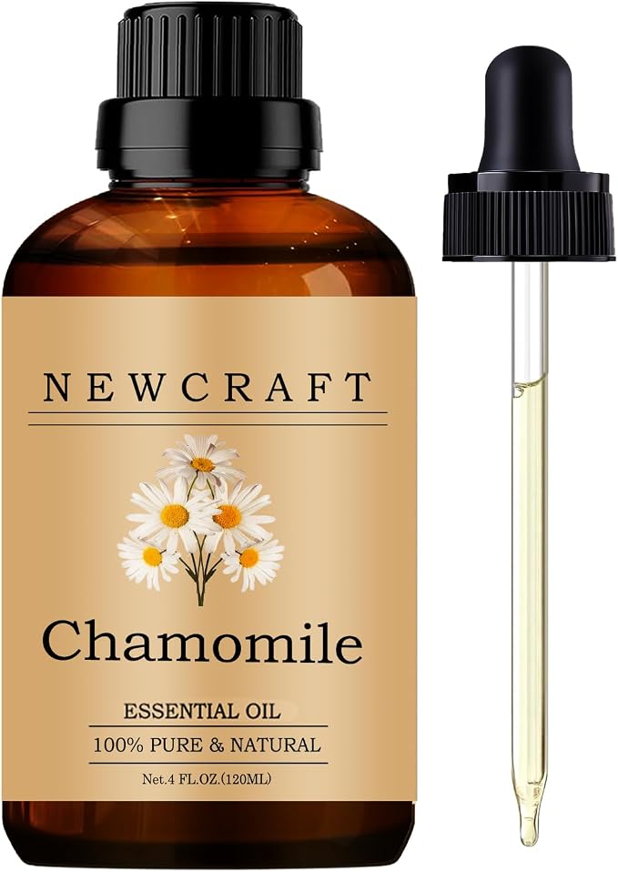 Chamomile Essential Oils 120ML, 100% Pure and Natural Essential Oil with Dropper for Aromatherapy Diffuser - 4 Fl Oz/Chamomile
