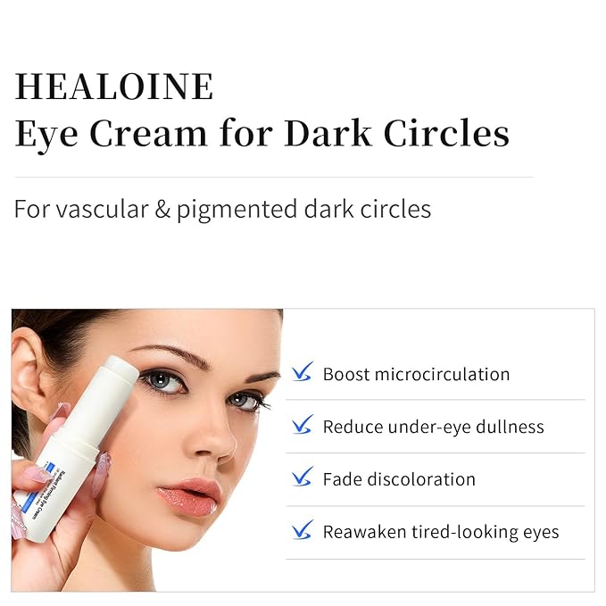Eye Cream Stick for Dark Circles & Wrinkles – Korean Under Eye Balm Treatment with Avocado & Almond Oil, Firming & Hydrating, Puffiness & Fine Line Care, Travel-Friendly