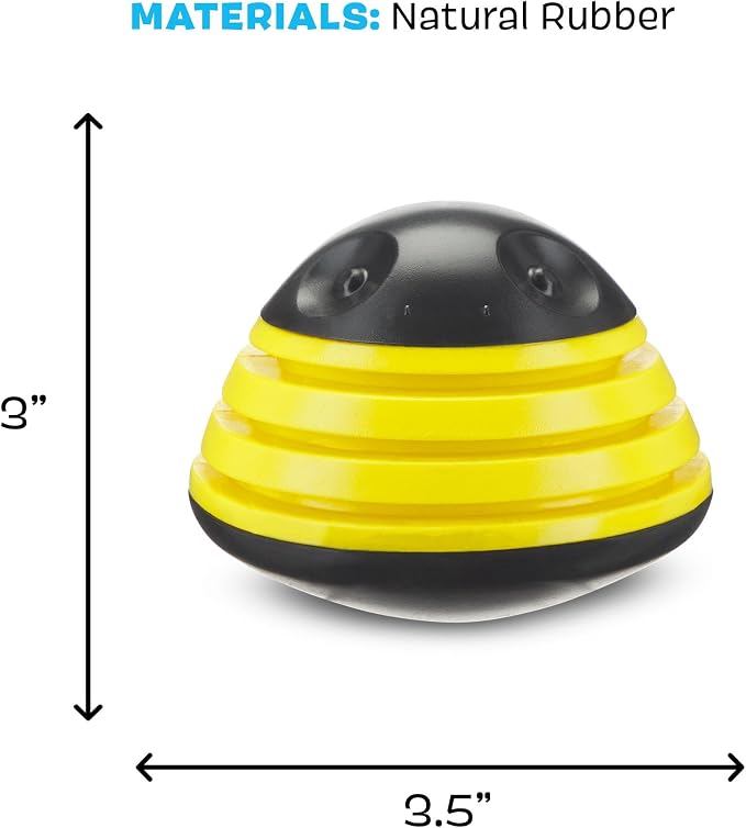 BARK Busy Bee Treat Spreading Super Chewer Toy for Aggressive Chewers - Medium and Large Dogs