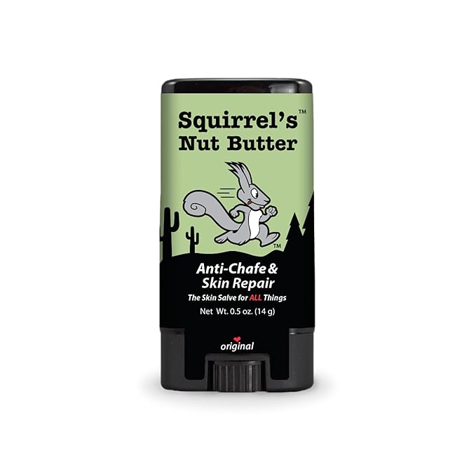 Squirrel's Nut Butter Travel Size Anti Chafe Stick | All Natural Chafe Prevention & Skin Care for Athletes, Runners & Adventurers | Thighs, Arms, Pack Straps & More | 0.5 oz