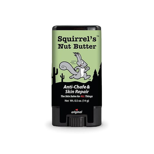 Squirrel's Nut Butter Travel Size Anti Chafe Stick | All Natural Chafe Prevention & Skin Care for Athletes, Runners & Adventurers | Thighs, Arms, Pack Straps & More | 0.5 oz