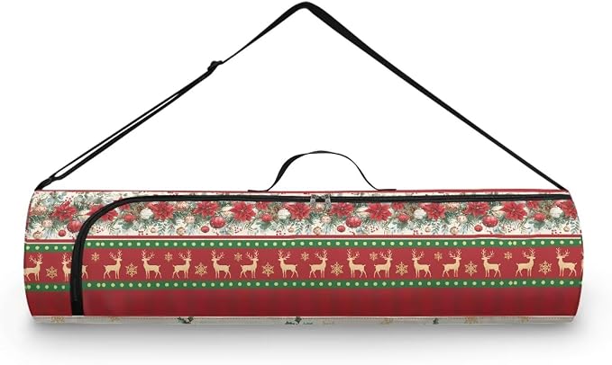 Yoga Mat Bag with Adjustable Shoulder Strap and Handle Zipper, 30in Wide x 6.3in Diameter for Yoga Mat Storage
